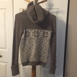 Winter patterned turtleneck sweater